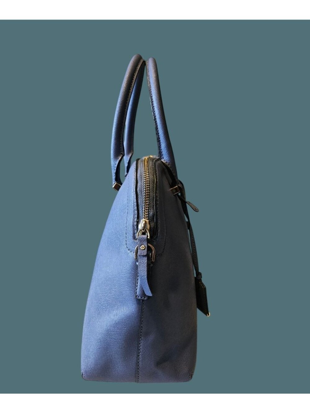 Kate Spade Blue Cameron Street Satchel Crossbody Saffriano Leather Bag - Picture 4 of 16